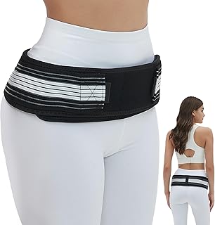 Sacroiliac Belt for Women and Men - SI Joint Belt Used for Relieve Sciatica,Joint,Pelvis,Lower Back,Leg and Sacral Nerve Pain-Adjustable Pelvis Compression Support Band(Regular 32"-47")