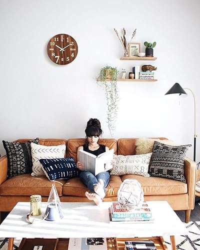 Miniatura 10 de BEW Reloj del día de la semana para personas mayores, reloj de pared analógico silencioso de 14 pulgadas, funciona con pilas, reloj de pared de