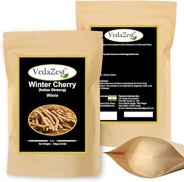 Winter Cherry Root Whole Raw 100g/ 3.5 Oz | Whole Ashwagandha Root Dried Sticks Withania somnifera Indian Ginseng