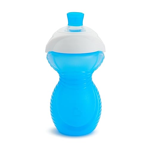Munchkin® Click Lock™ - Vaso para sorber a prueba de mordidas, 9 onzas, azul