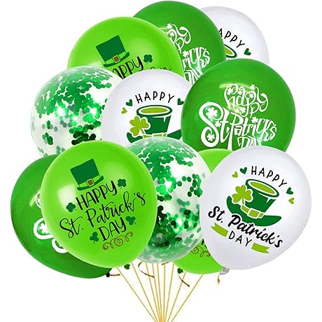 St. Patrick's Day Latex Balloons