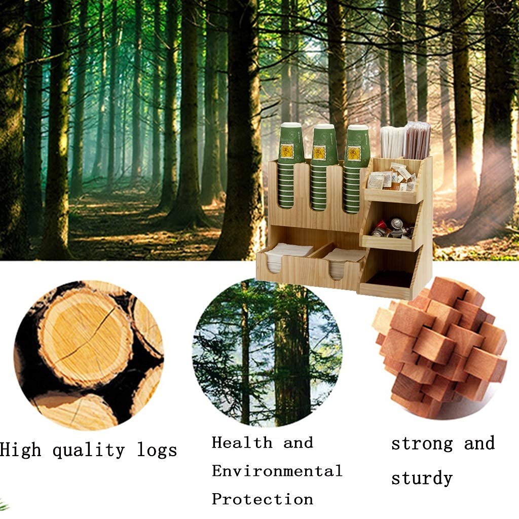 Support de Tasse en Bois, Support de Bretzel, Porte-gobelet, 6 Bras, étagère en Bois pour Tasse à café pour comptoir de Cuisine
