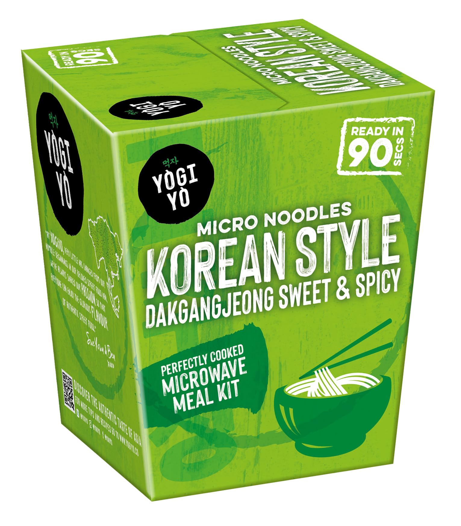 Yogiyo takeaway style microwavable Instant Noodle Pot - Korean Sweet & Sour Dakgangjeong, Authentic Korean Flavours, Multipack 6 x 177g pots, instant meal