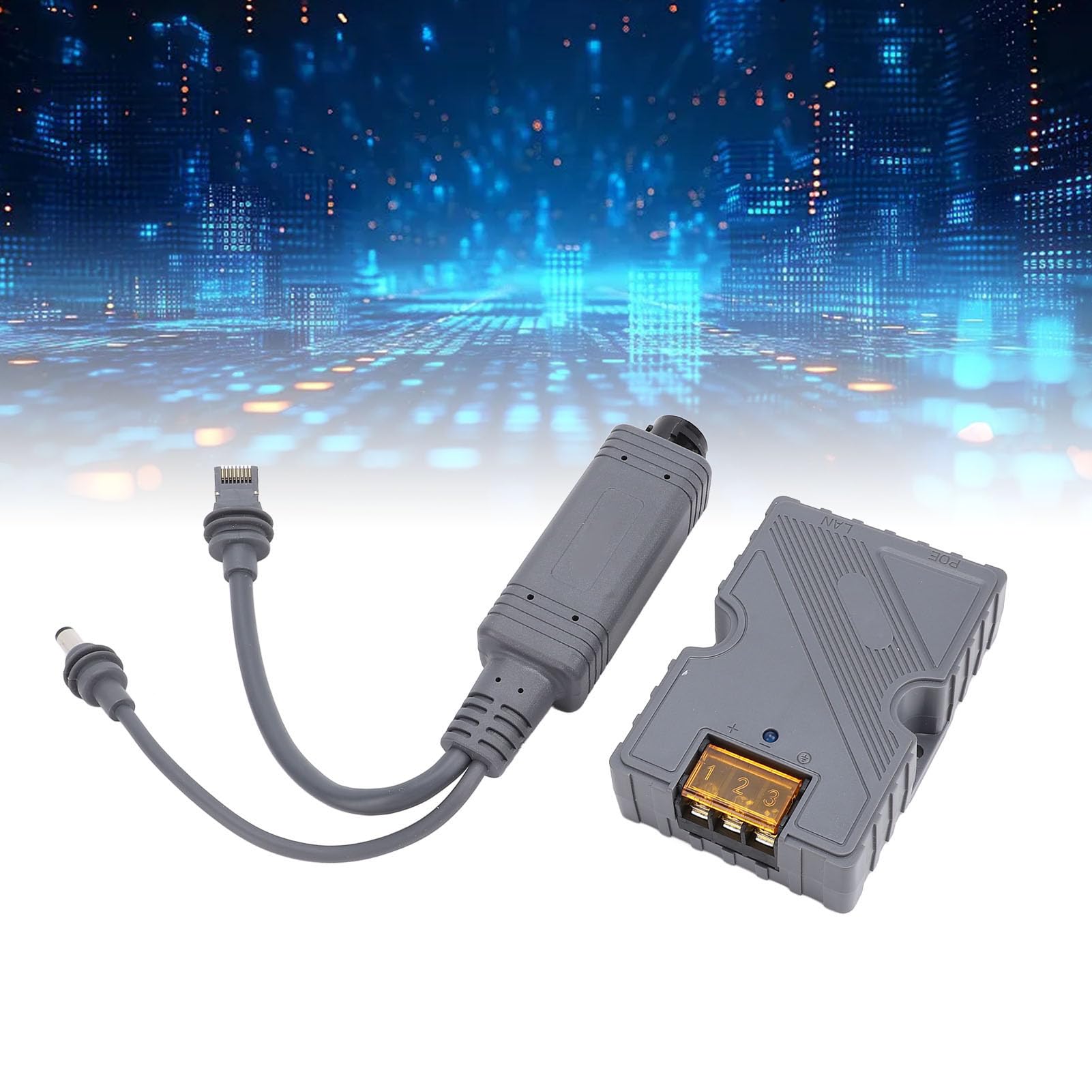 Oumefar Pasywny Wtryskiwacz PoE GigE o Mocy 150 W do Szybkiego Połączenia Sieciowego dla Urządzenia z minianteną, materiał ABSPin