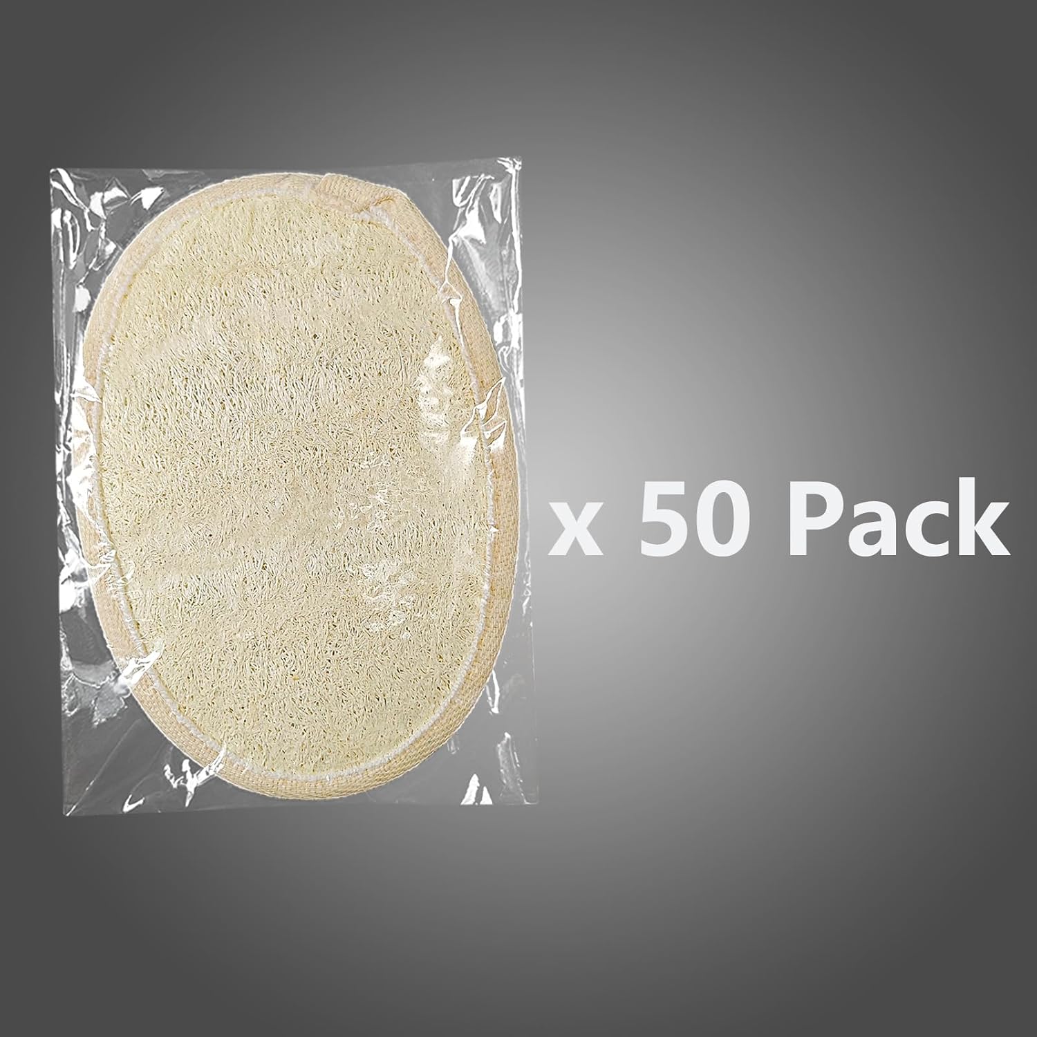 (50 Pcs) Kheoxusa Loofah Individually Wrapped,Individually Wrapped Loofahs,Individually Wrapped Loofah Exfoliating Body Scrubbers,Natural Loofah Luffa Pad Sponges Pouf Brush for Travel Bath Shower Spa
