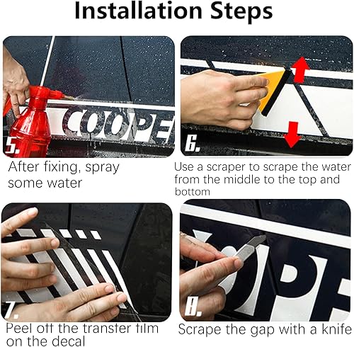 Miniatura 9 de 2 calcomanías gráficas de rayas modificadas para vehículos, decoración exterior de vinilo para el capó del automóvil, calcomanías protectoras contra