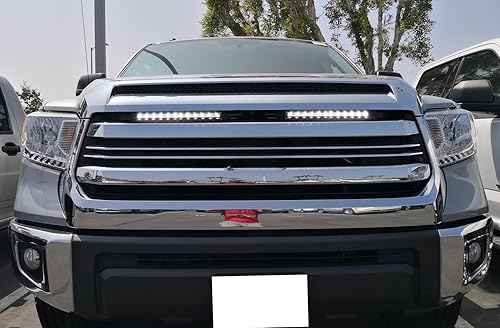 Miniatura 5 de iJDMTOY Kit de barra de luz LED Below Hood Gap compatible con Toyota Tundra 2014-17, incluye (2) barras de luz LED delgadas de alta potencia de 36