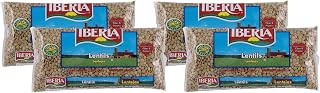 Iberia Dry Lentils 12 Oz Pack of 4 - Premium Quality for Soups, Salads, Stews & Rice | Healthy, Cholesterol-Free