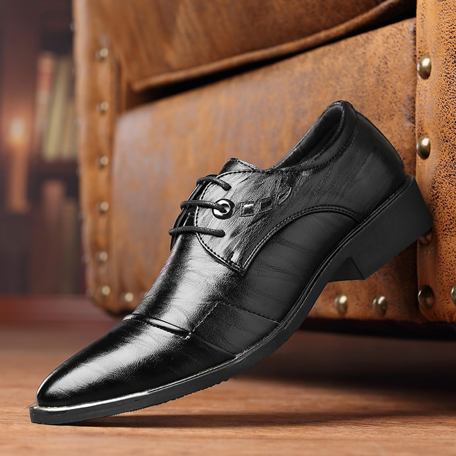 Scarpe Eleganti da Cerimonia per Uomo | Stringate, in Pelle, Casual, Classico, Antiscivolo, Party, Formali, Business, Ufficio
