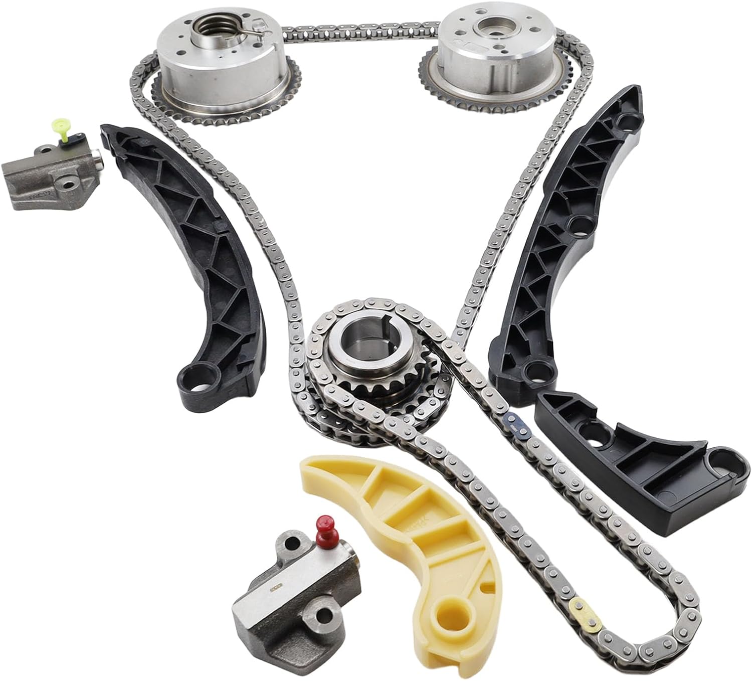 24321-3L100 Engine Timing Chain Kit (12pcs) Compatible with Kia Sedona 2015-2021, for Hyundai Genesis G80 G90 2017-2020, Palisade 3.8L 2020-2022 3.3L Direct Replacement OE Number 24820-3CGA3