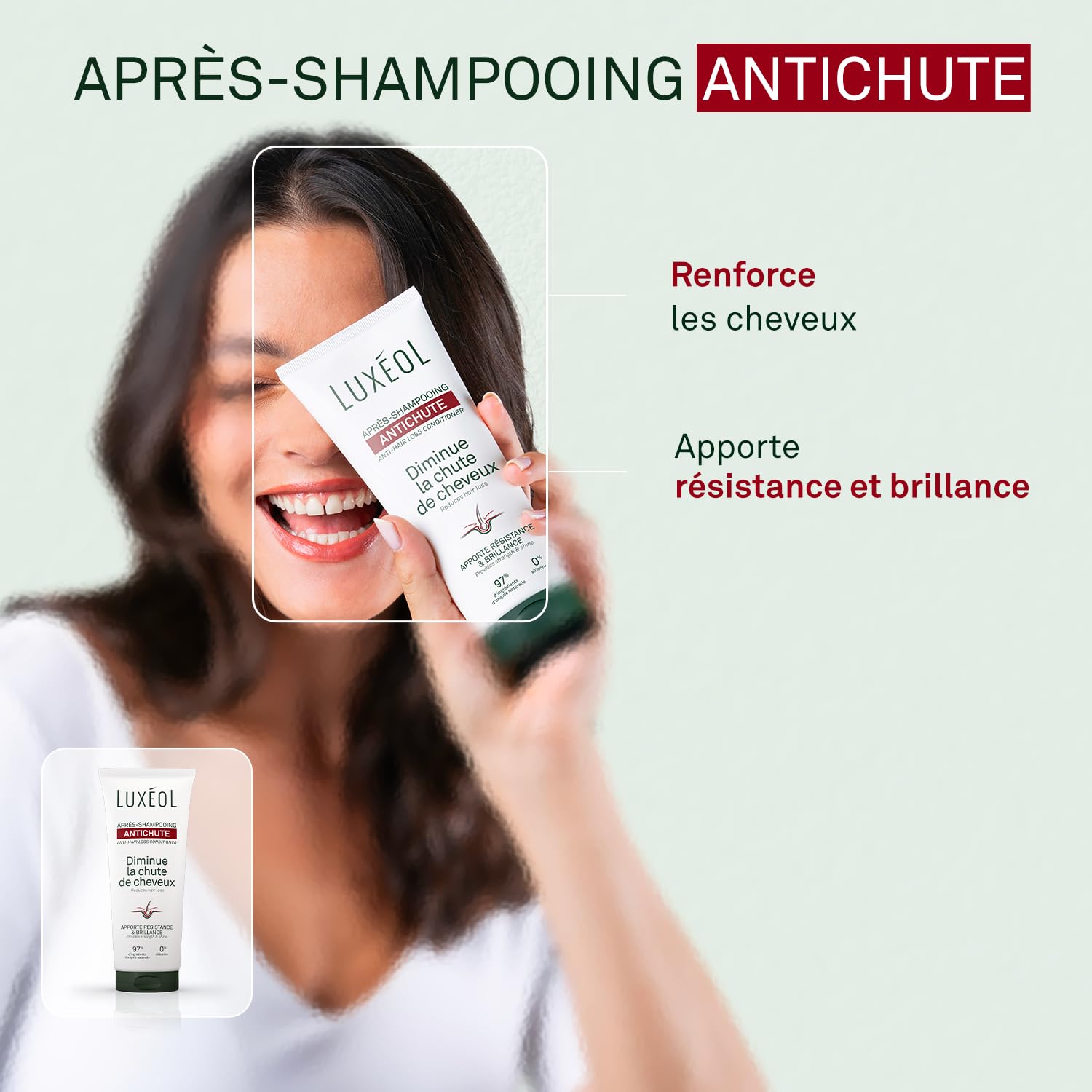 LUXEOL - Routine Antichute Réactionnelle In & Out - Complément Alimentaire (90 Gélules) + Shampooing 200ml + Après-Shampooing 200ml & Spray 100ml - Renforce les Cheveux Fragilisés - Fabriqué en France