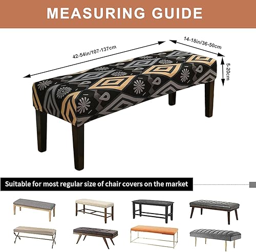 Vista 103 de Eco-Ancheng Funda para silla de comedor, funda extraíble para protección de banco, asiento y silla, sala de estar y cocina