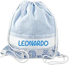 Bubabù Backpack Bag for Kindergarten, Kindergarten, Sports, Personalised – Cotton Backpack – Made in Italy