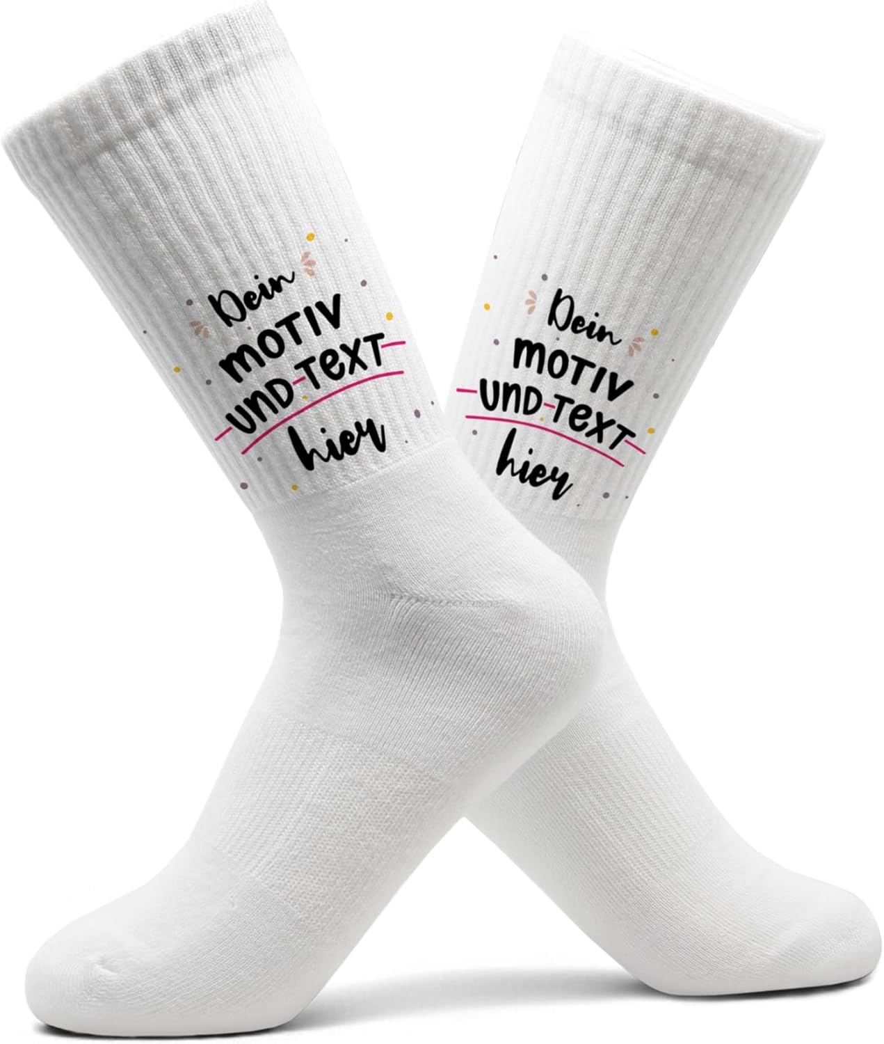 Personalisiertes Socken Geschenk Mit Namen - Oktoberfest Tennissocken Mit Edelweiß Design