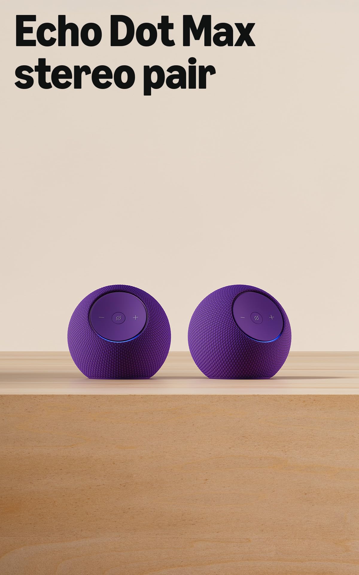 Echo Dot Max (newest model) stereo pair, Amethyst Amethyst Stereo (Pack of 2)