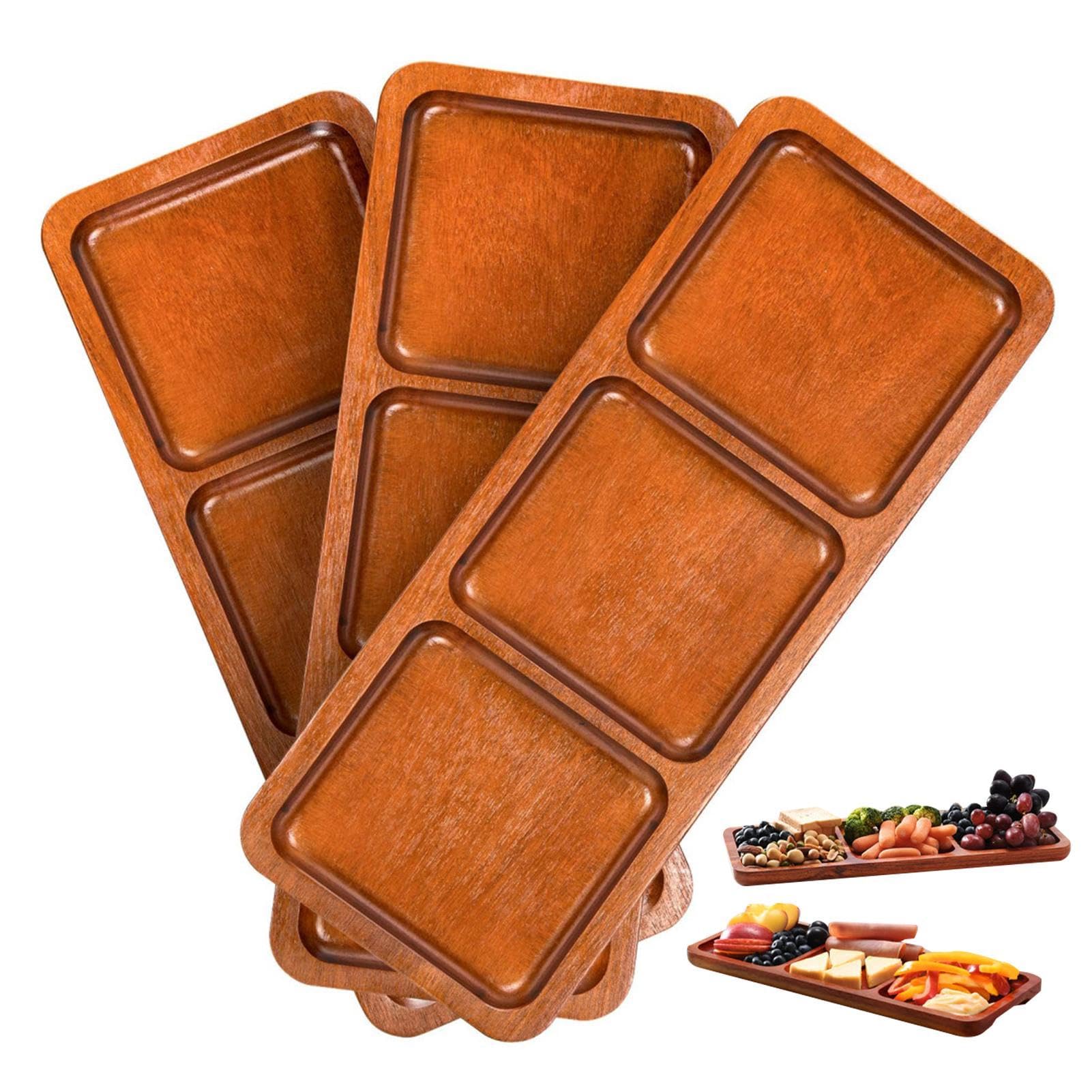 Platter en bois d'acacia pour buffet de mariage et repas de Noël festifs