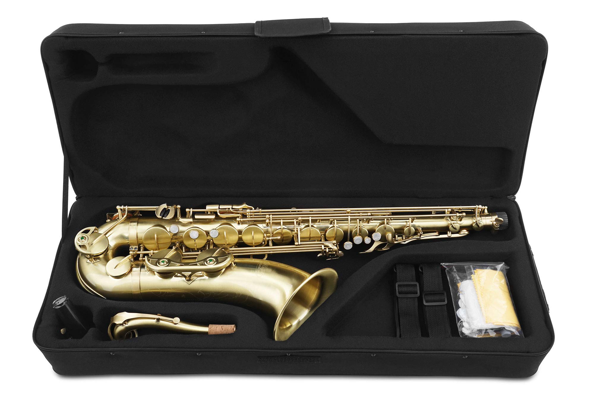 Classic Cantabile Winds TS-450 Bb brushed Tenorsaxophon (Tenor-Saxophon, gebürstetes Messing, Bb-Stimmung, Hoch-Fis-Klappe, sehr ergonomische Klappenmechanik)