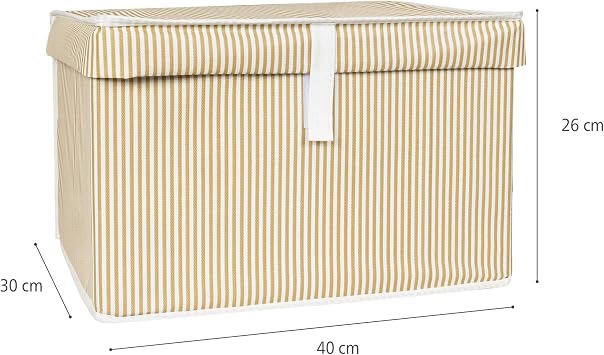 Pazar Kapısı Çok Amaçlı Düzenleyici Kapaklı Sandık Tipi Kutu Hurç Organizer (40 x 30 x 26, Kahverengi)