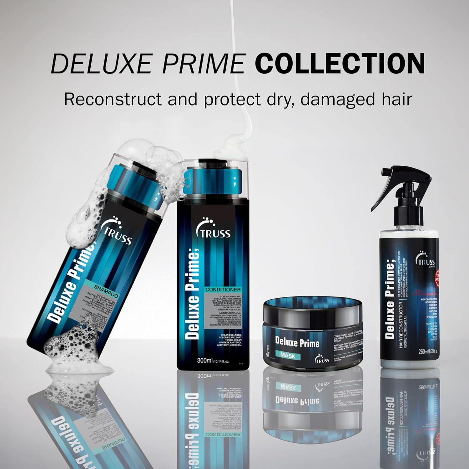 TRUSS Deluxe Prime Conditioner - Deep Conditioning Treatment, Hair Repair & Hair Softener with an Anti Fading Action - Seal Cuticles & Reduce Damage Caused by Chemical Treatments (10.14oz)