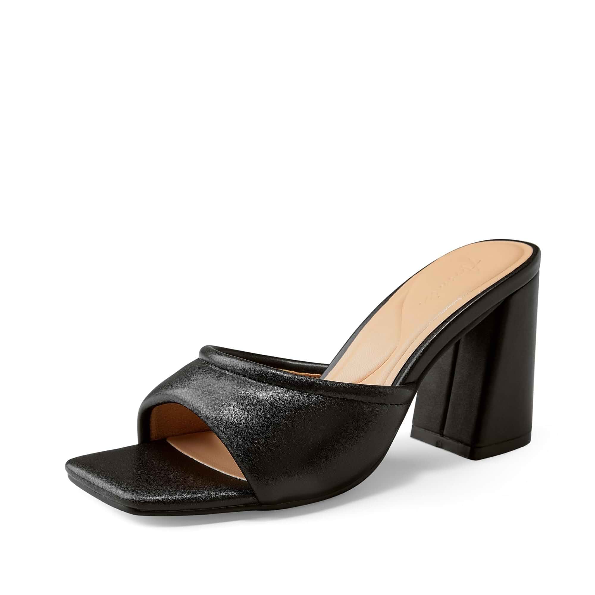 Arromic Womens Heels Sandals Square Open Toe Slip on Mules Summer Casual Beach Party Block Chunky Heeled Pumps Shoes