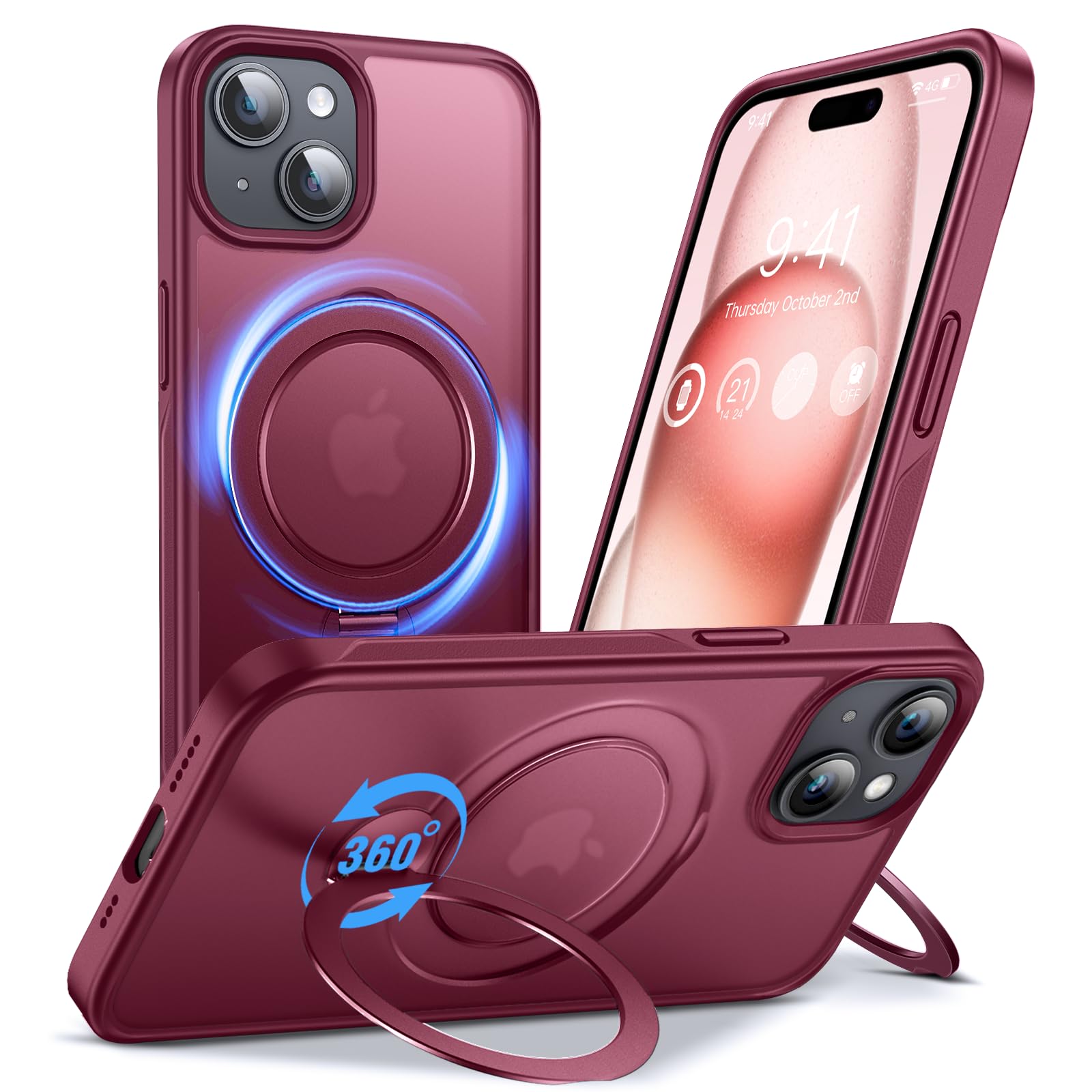 Anqrp Matt Kada Serie für iPhone 15 Hülle dünn [Kompatibel m
