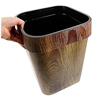 Vista 4 de Botes de basura de madera para basura, pequeño, rústico, rectangular, contenedor de basura para baño, dormitorio, cocina, hogar, oficina
