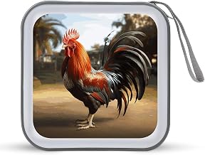 Proud Rooster CD Case 40 Capacity Protective DVD Cases with Zipper Portable CD Collection Bag DVD Boxes Holder with Handle for Movie Blu Ray Audio Disk Music