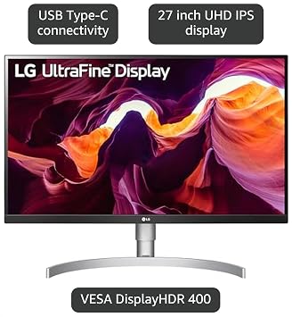 LG 27UL850-W 27 Inch UltraFine (3840 x 2160) IPS Display with VESA DisplayHDR 400 and USB Type-C Connectivity, White