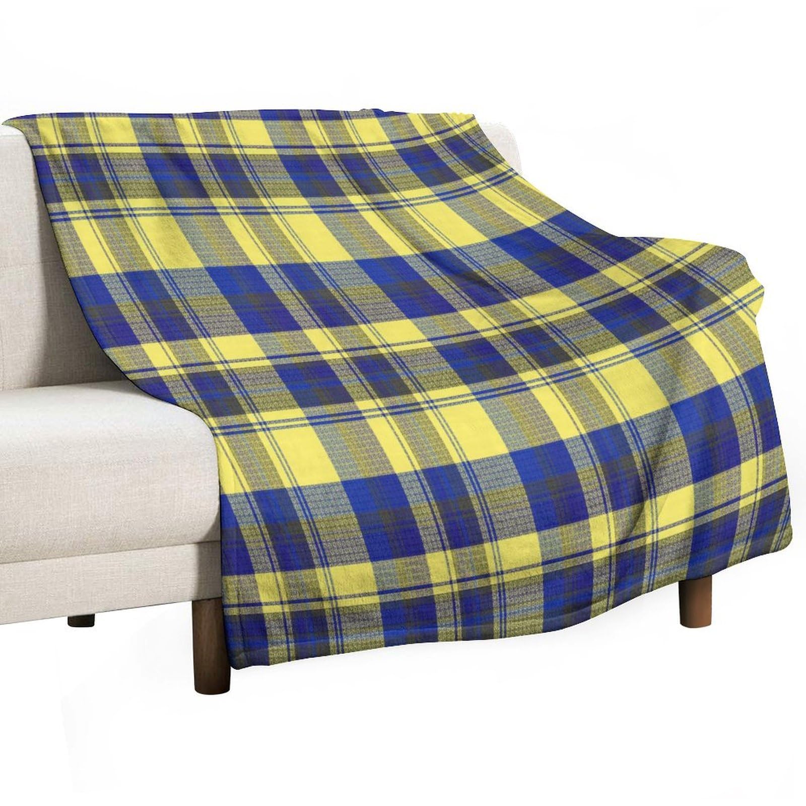 Couverture plaid à carreaux 127x152 cm pour des soirées cocooning canapé réussies