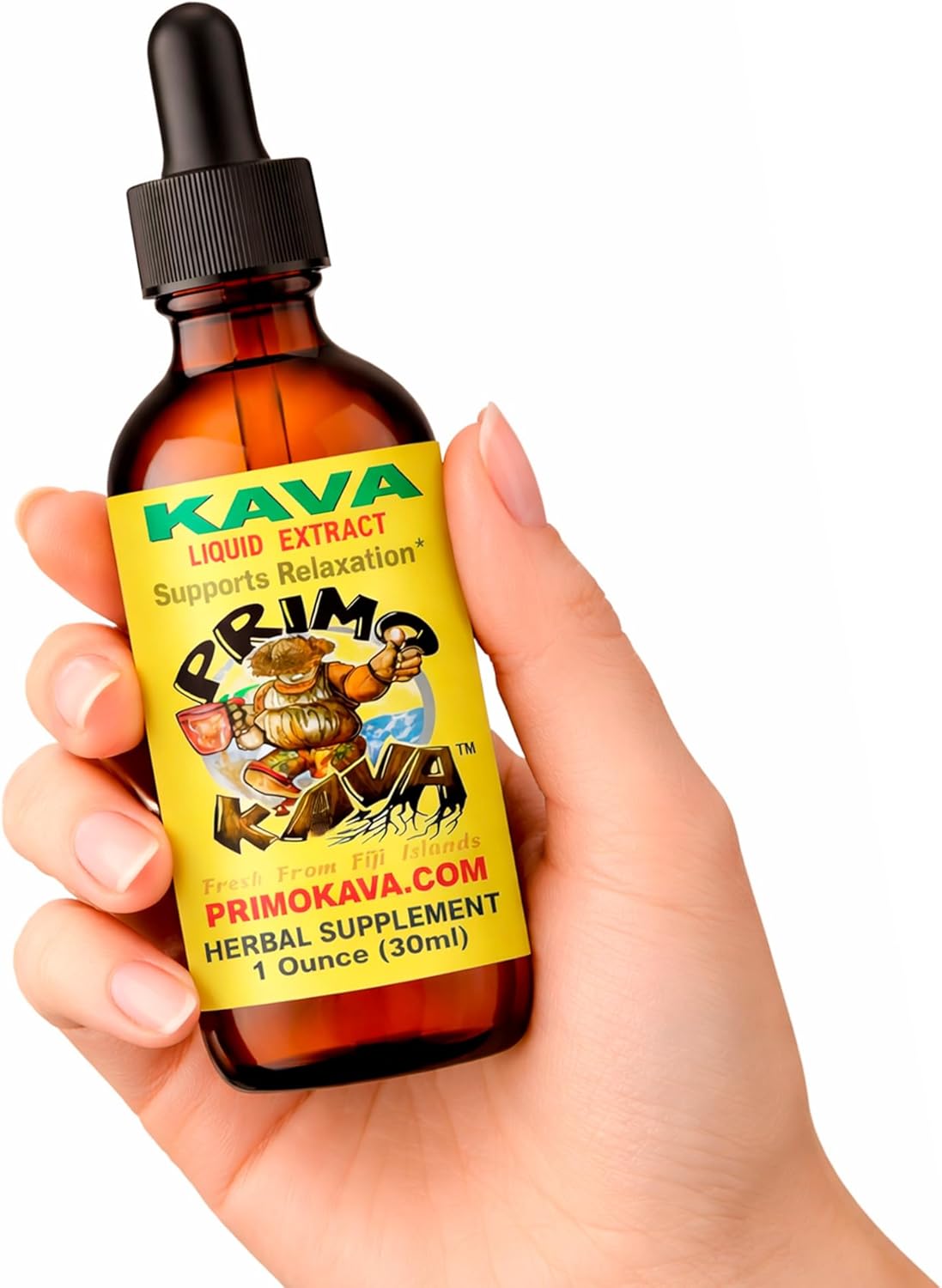 Drops | Natural Kava from Fiji | Fast Acting Kava Root Extract for Calming & Relaxation | 50 mg Potent Kavalactones | Certified 3rd Party Testing | 1 oz