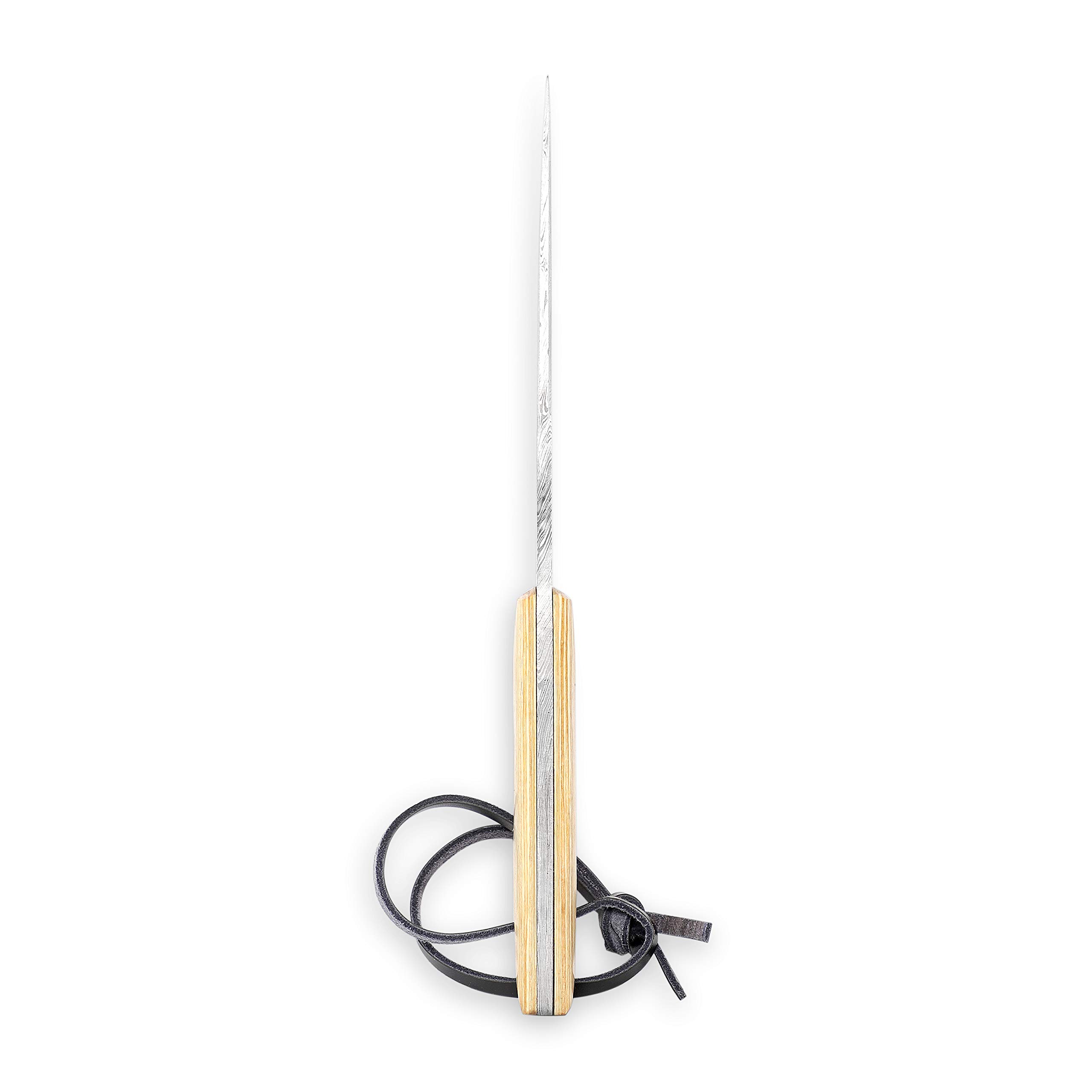 Cuchillo de caza – Cuchillo de caza hecho a mano de Damasco de espiga completa – obra de arte