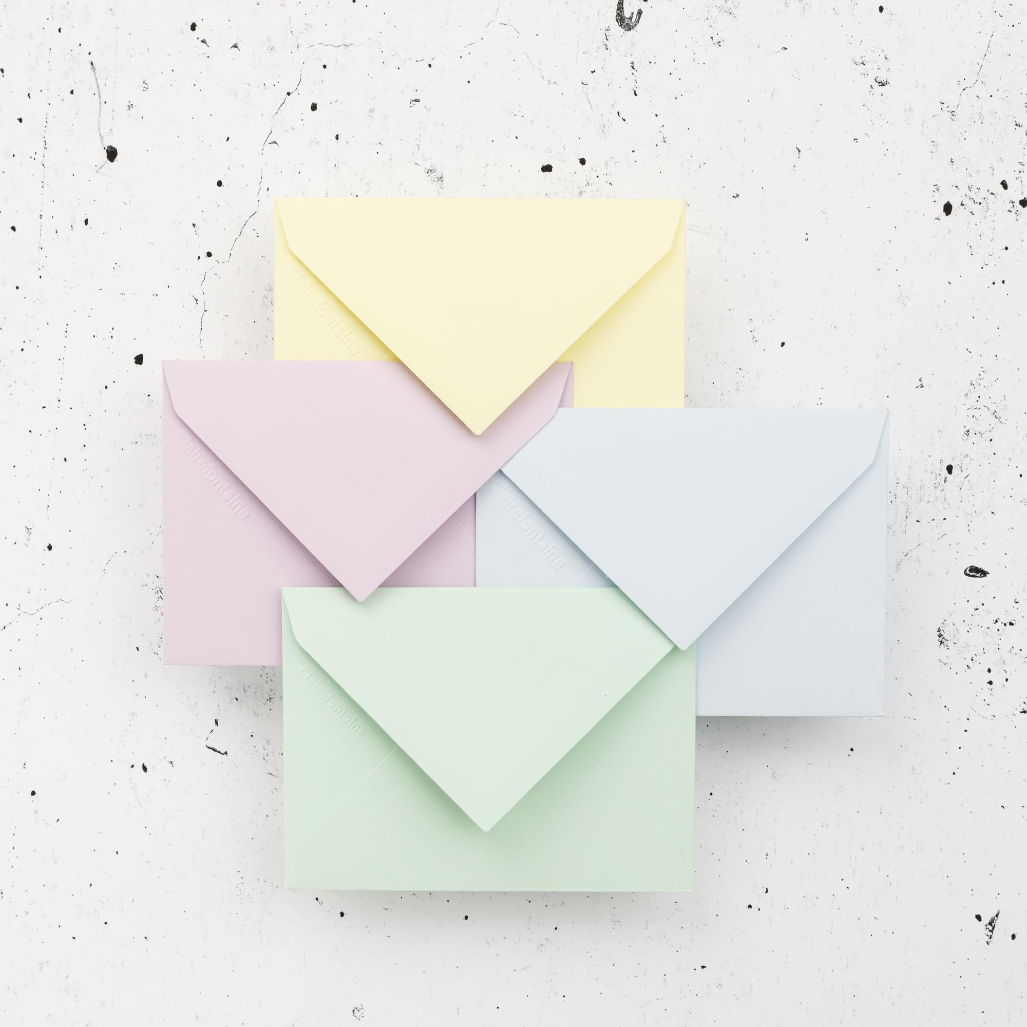 Clairefontaine 5470C Pack of 20 Gummed Envelopes Format 7,5x10cm 120g/m² Colour Green Invitation Events & Correspondence Range Pollen Premium Smooth Paper - Image 3