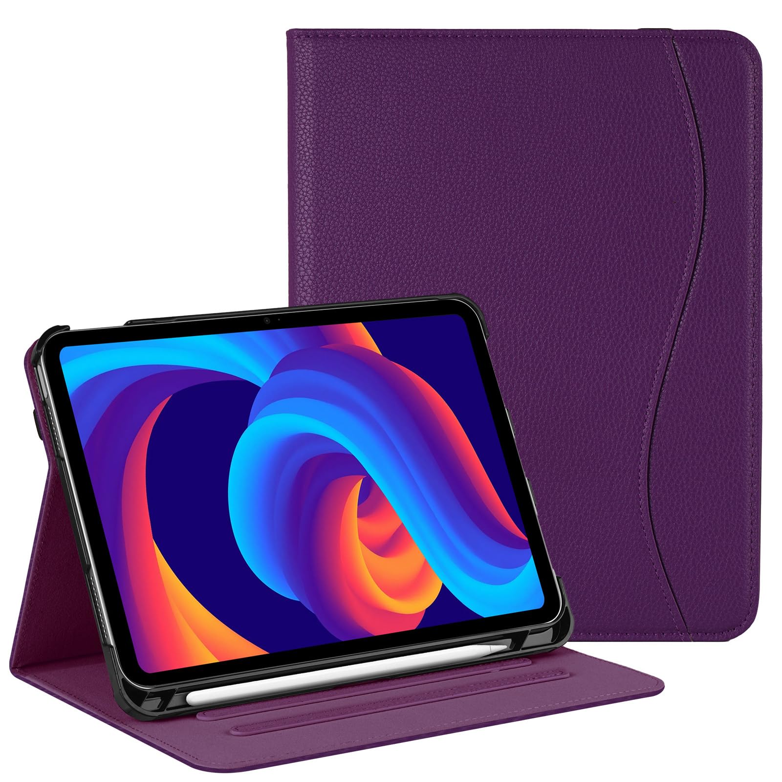 HGWALP Protective Case for iPad (A16) 11th Generation 11 Inch (2025) & iPad 10th Generation 10.9 Inch (2022), Multi-Angle Viewing Stand Cover with Pen