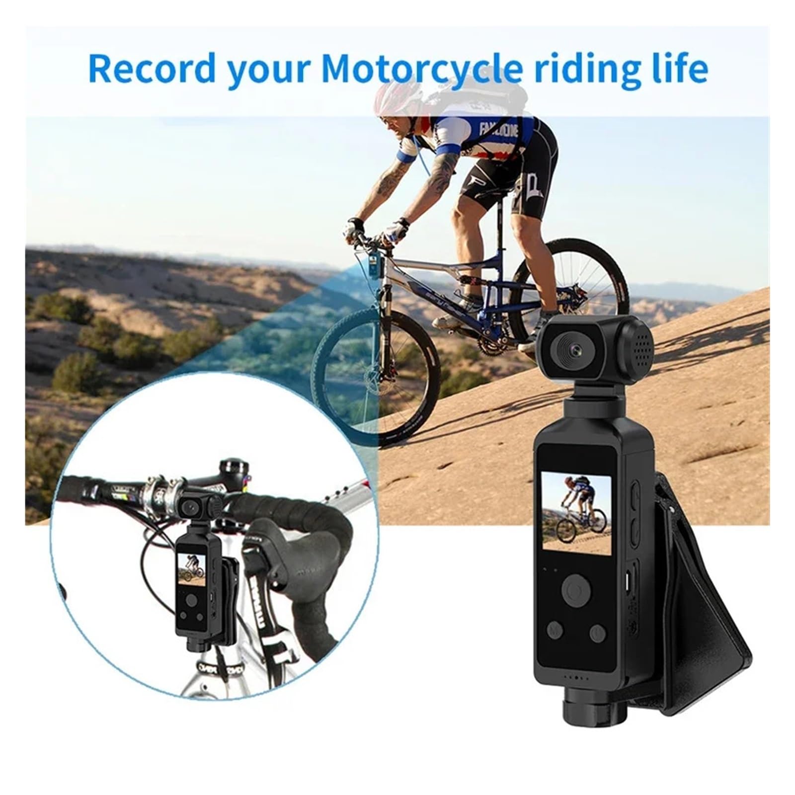 Mini telecamera Wifi 4K HD Videocamera tascabile impermeabile ruotabile a 270 ° Videoregistratore for bicicletta for sport all'aria aperta con microfono