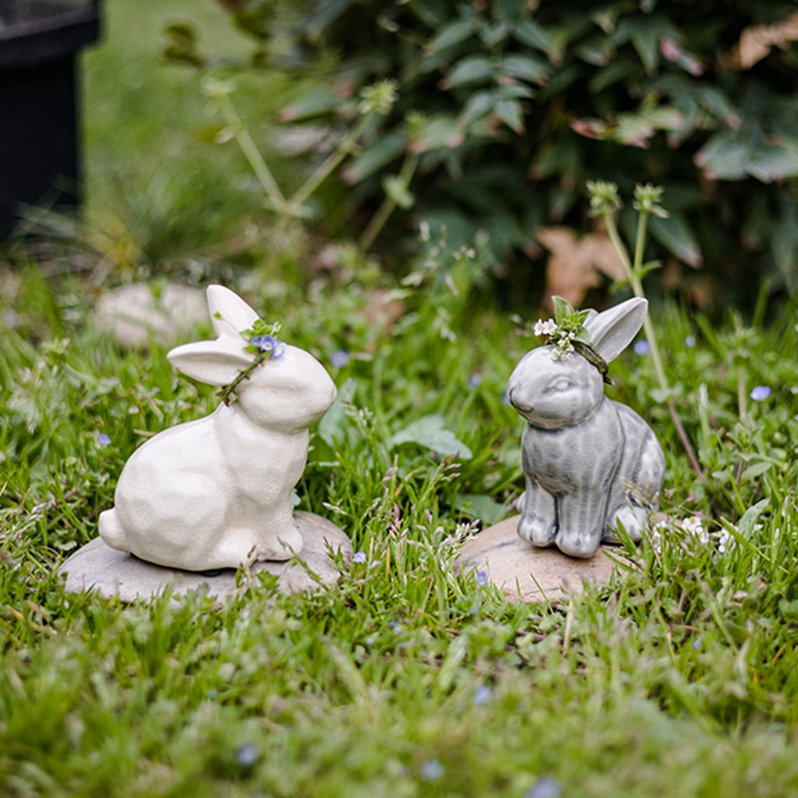 Lot De 24 Mini Figurines Lapin - Décoration Jardin, Pâques Et Micro Paysage En Résine