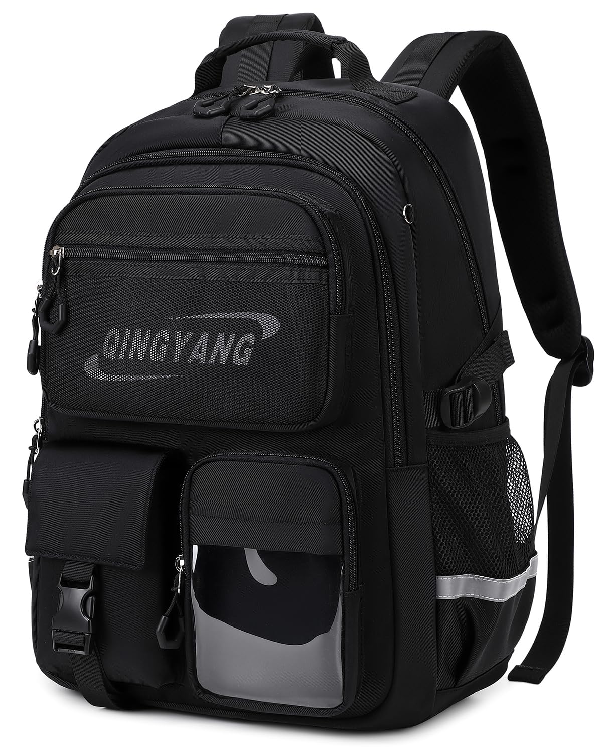 Amythe Mochilas Escolares para Niños Adolescentes, Mochila Instituto Ergonomica para Chico 10-22 Años, Mochila Niño Grande Impermeable Ligera, Colegio Viajes Vuelta al Cole, Negro