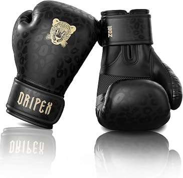 Dripex Boxhandschuhe, Boxsack Punchinghandschuhe, PU Leder Boxing Gloves, MMA Sparring Handschuhe Muay Thai Kickboxhandschuhe Männer Damen Jugendliche 8 10 12 14 16 oz