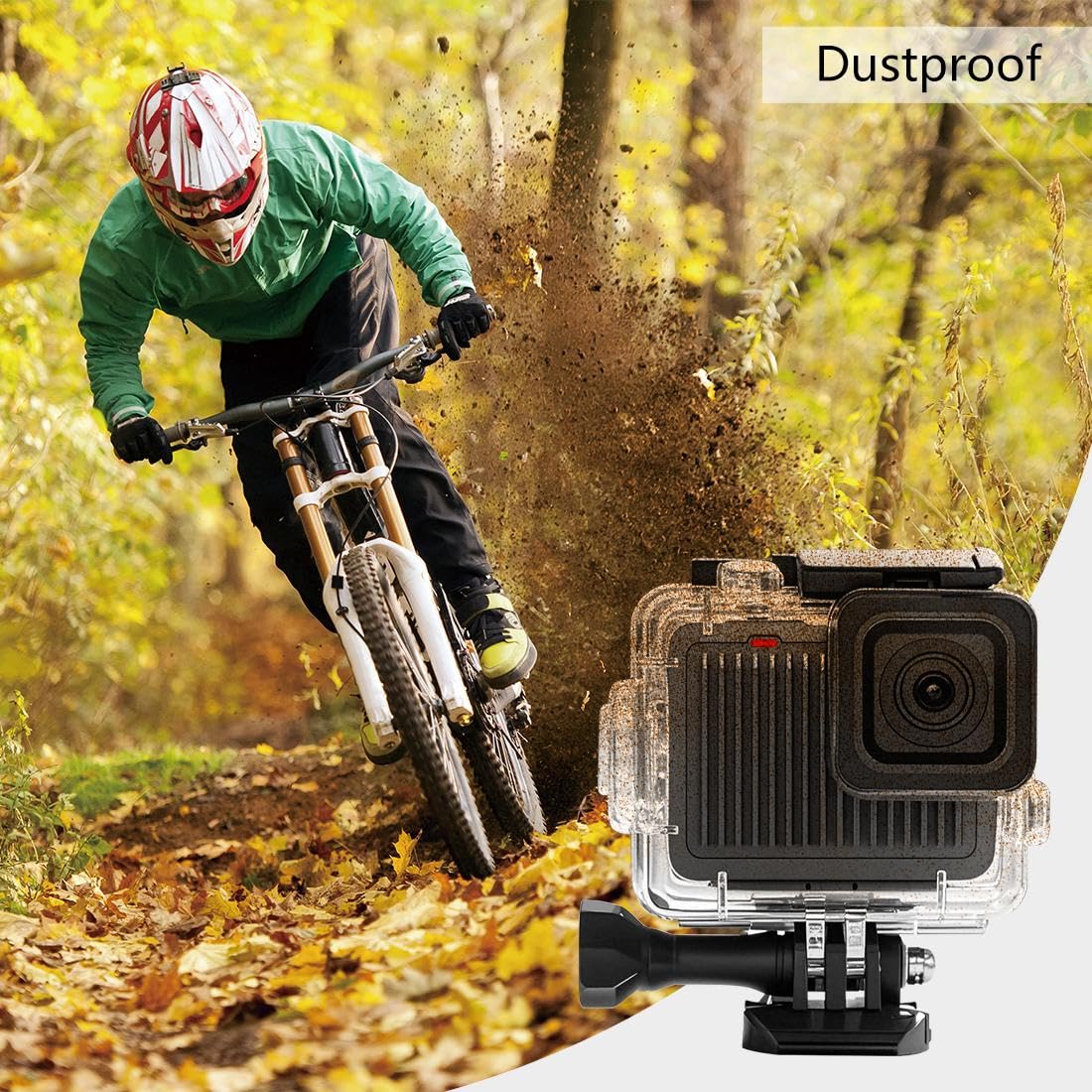 Custodia impermeabile Go Pro HERO, custodia protettiva per immersioni PULUZ 60 m, con fibbia, supporto base e vite HERO 4K versione 2024