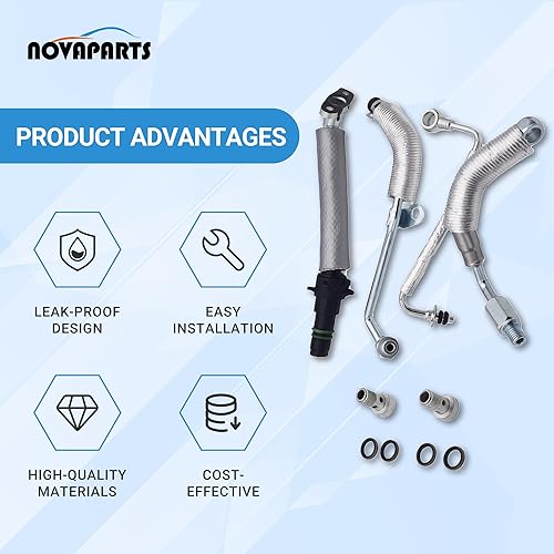 Miniatura 5 de NOVAPARTS Kit de tubo de alimentación de aceite Turbo para Chevy Cruze Sonic Trax Buick Encore 1.4L Reemplazar 25198546 55587854 55568031 55567067