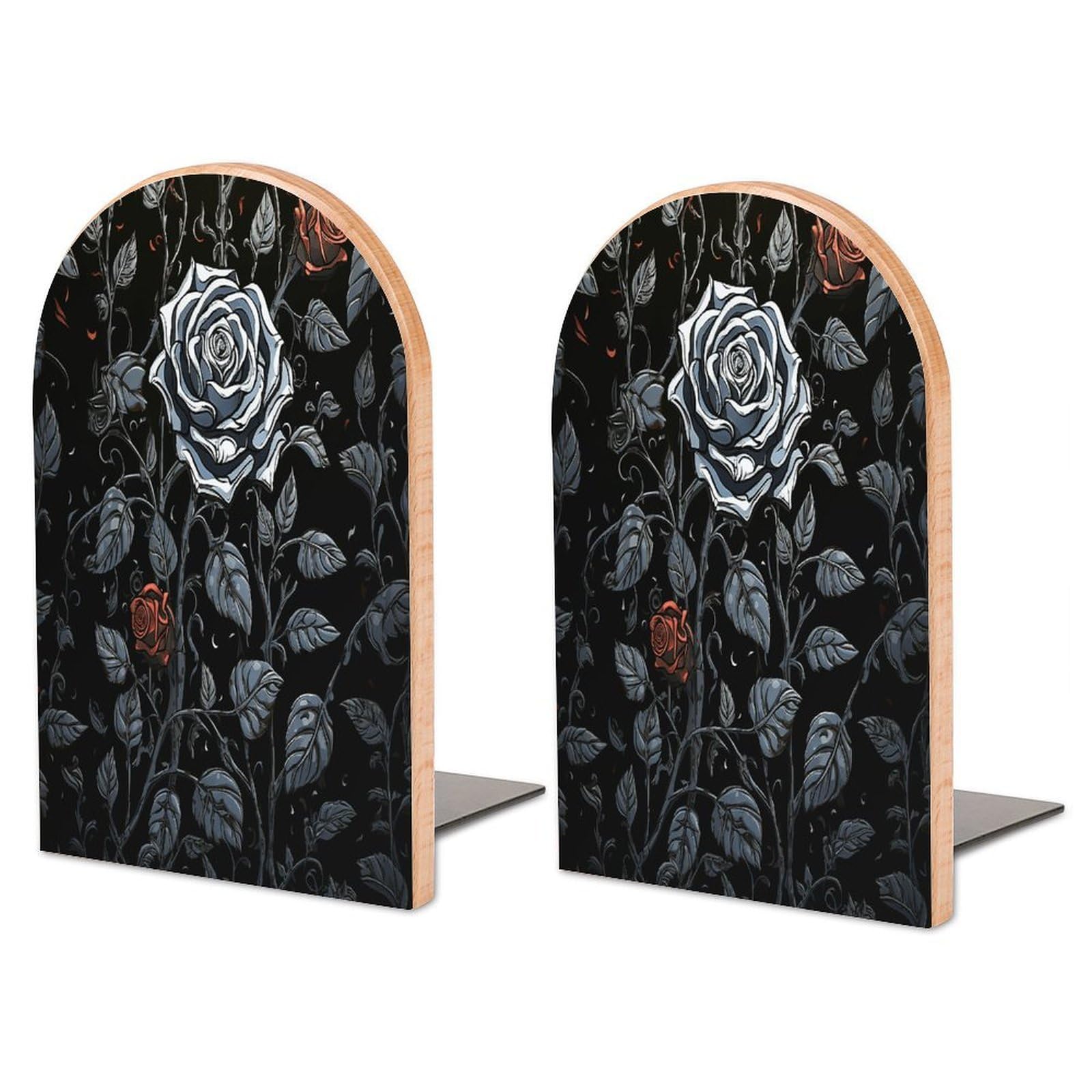 Sujetalibros gótico rosa antideslizante con base de metal