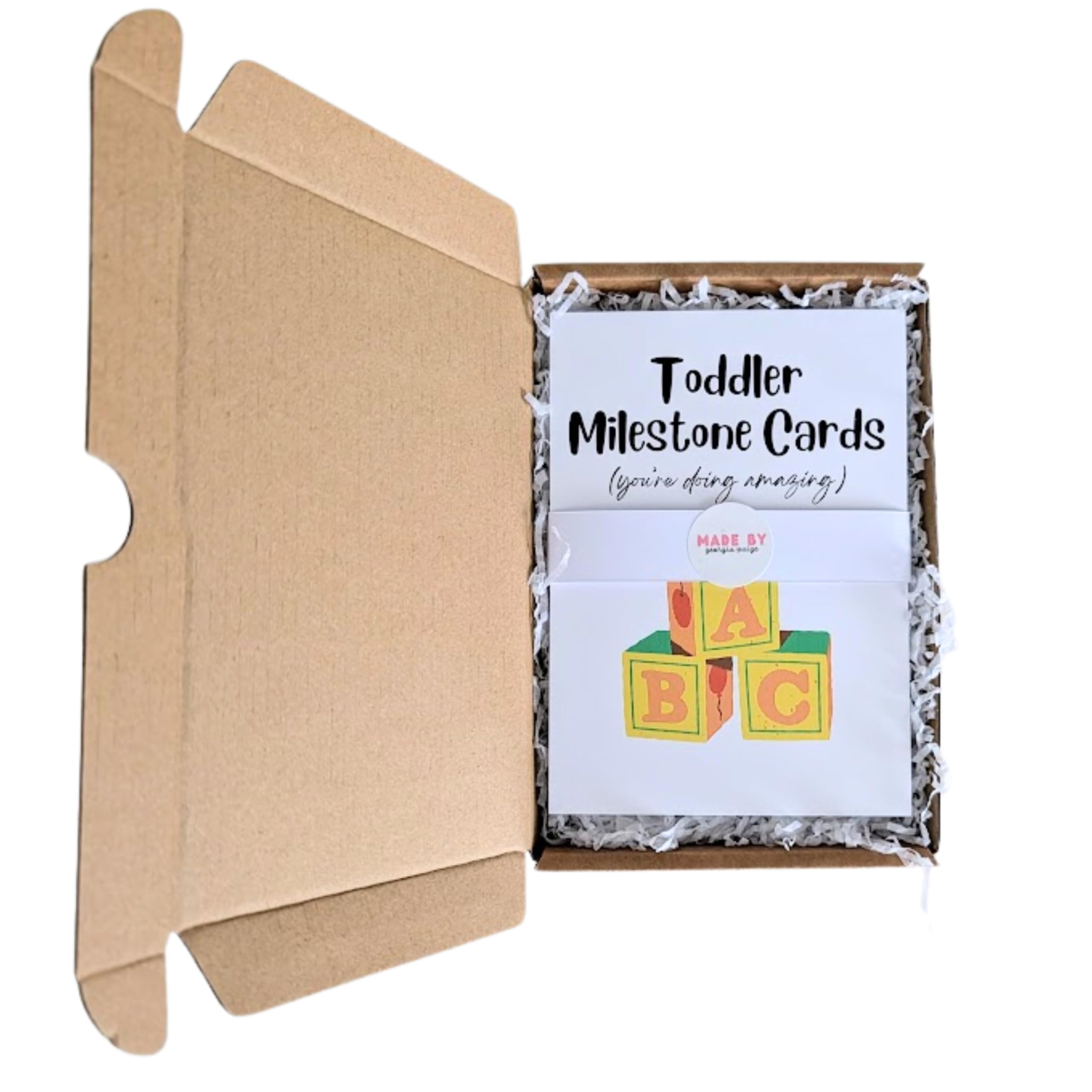 Toddler Milestone Cards, Achievement Tracking Cards, Parent of Toddler Gifts, Gift for New Toddler, Set of 20 (Presentation Box)