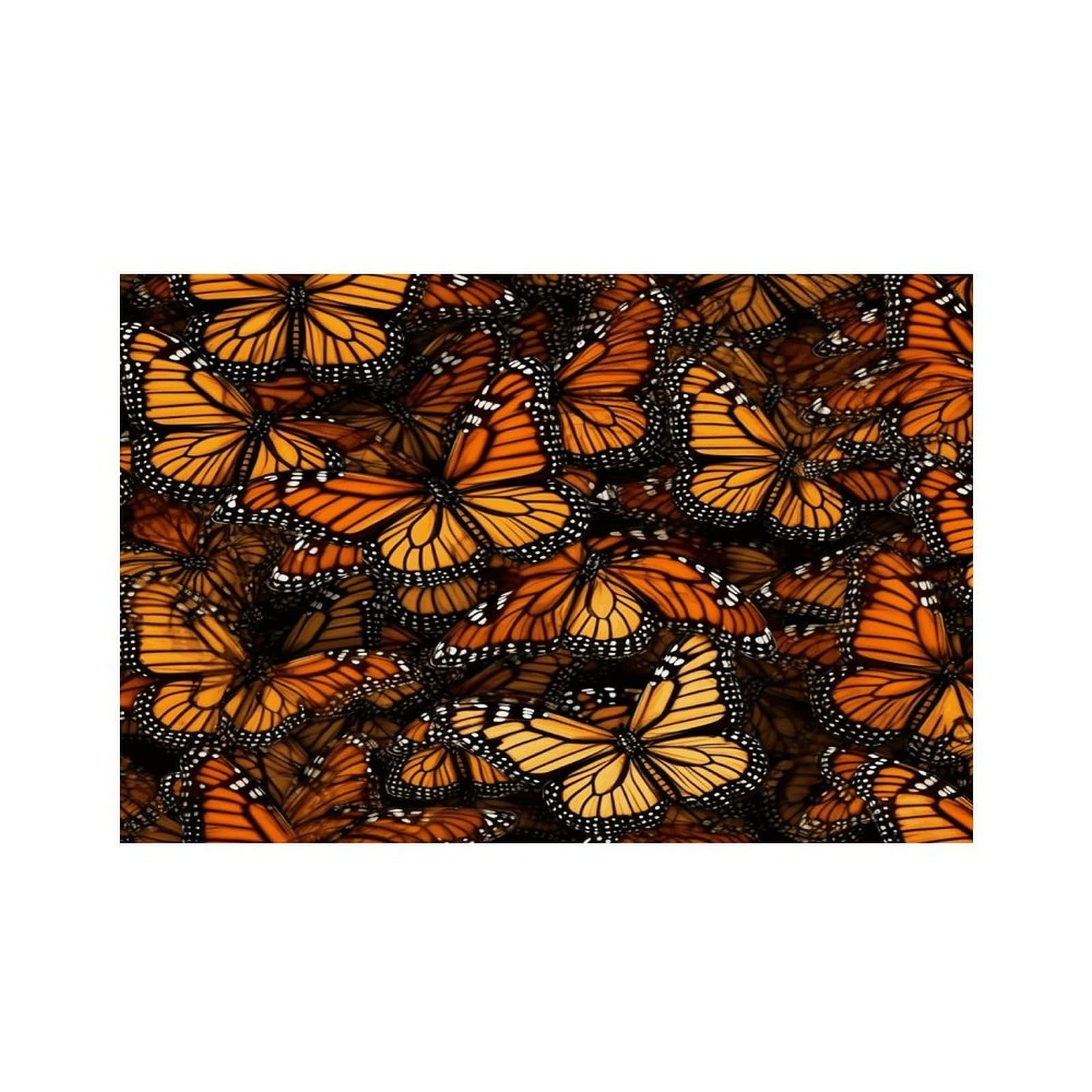 Heaps of Orange Monarch Butterflies Placemats Non-Slip Heat Resistant Table Mats Flax Washable Cloth Place Mats Easy to Clean Premium Placemat for Kitchen Dining Table Decor Party Outdoor