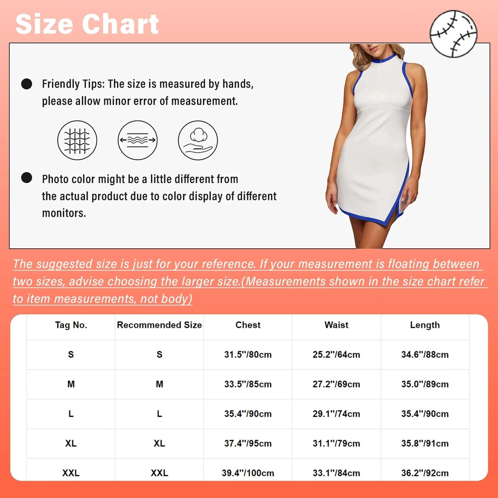 Athletic Dress Vestido de Tenis y Golf for Mujer, Vestidos Deportivos sin Mangas con Cuello Falso y Abertura Lateral por Encima de la Rodilla for bádminton, Correr, Senderismo y Entrenamiento