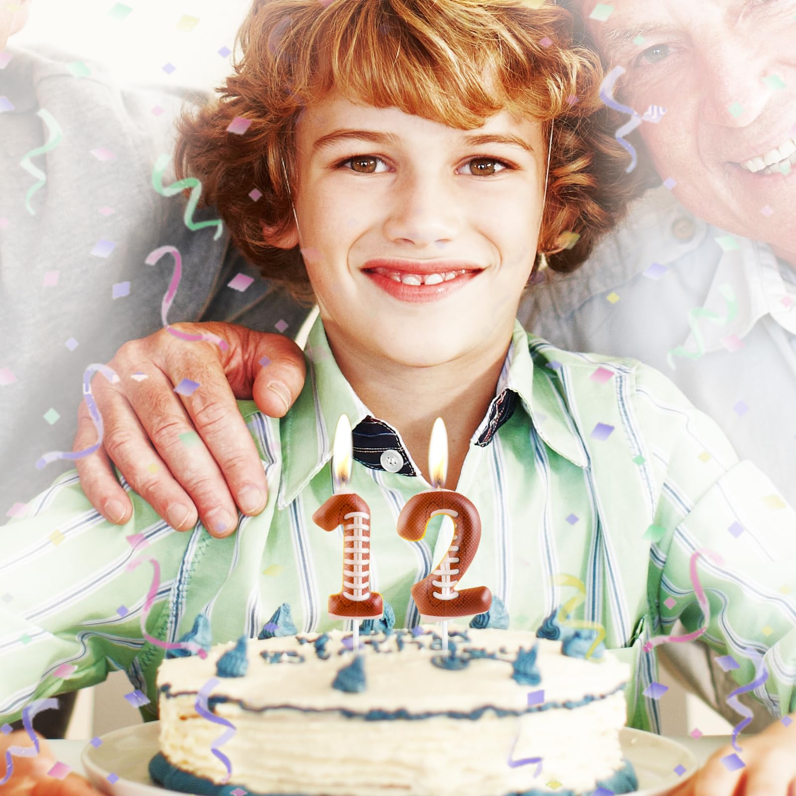 Football Theme Cake Decoration Soccer Happy Birthday Cupcake Topper Sports For Kids Boy Girl 1st Years Old Birthday Party Decor - 15