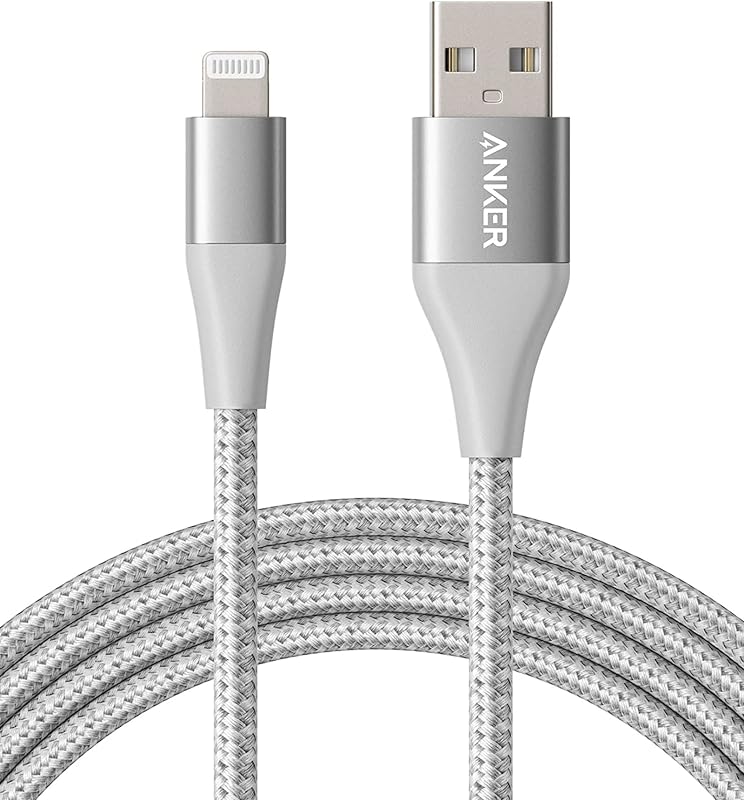 Cable Lightning Anker Powerline+ II (6 pies), certificado MFi para compatibilidad perfecta con iPhone X /8/8 Plus/7/7 Plus/6/6 Plus/5/5S y más (plateado)