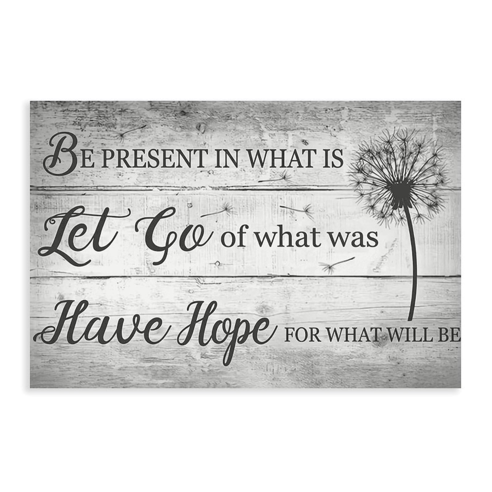 DFHJL Uplifting Quote And Dandelion Seed Poster Canvas Poster for Office Decor Gift