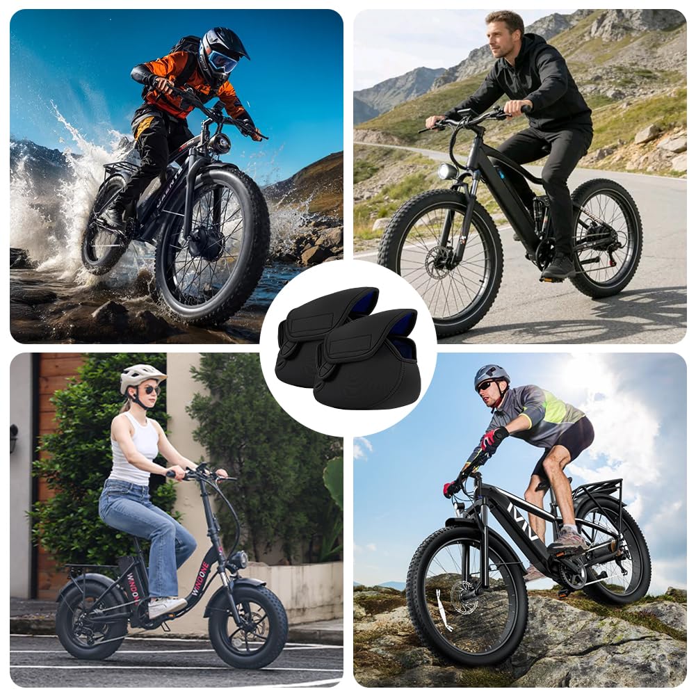 AOOWU 2 szt. Electric Bike Protective Cover Silnik, Submersible Rainproof Engine Guard, pokrowiec ochronny na rower elektryczny, łatwy w instalacji, do większości rowerów