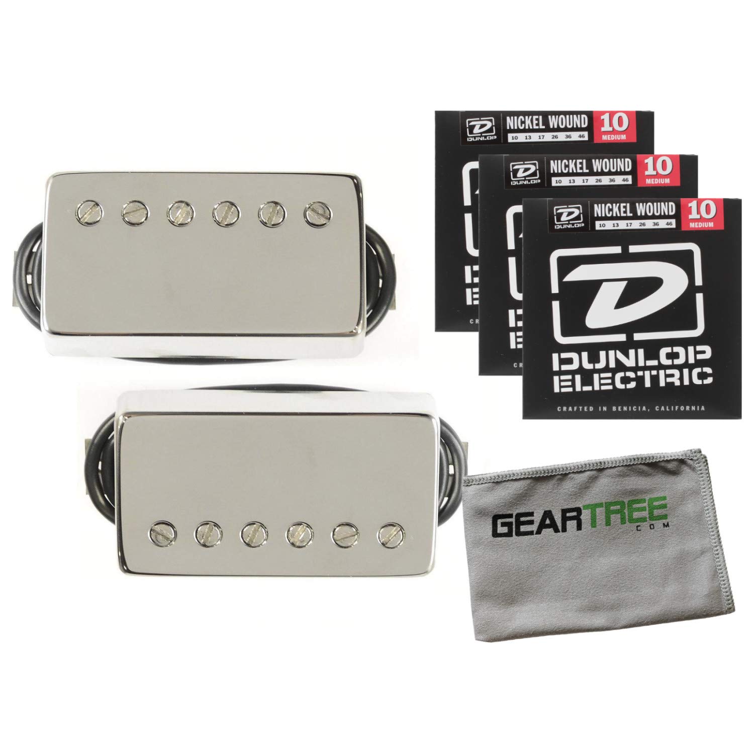 Amazon.com: Bare Knuckle Pickups Rebel Yell Humbucker Set Nickel 