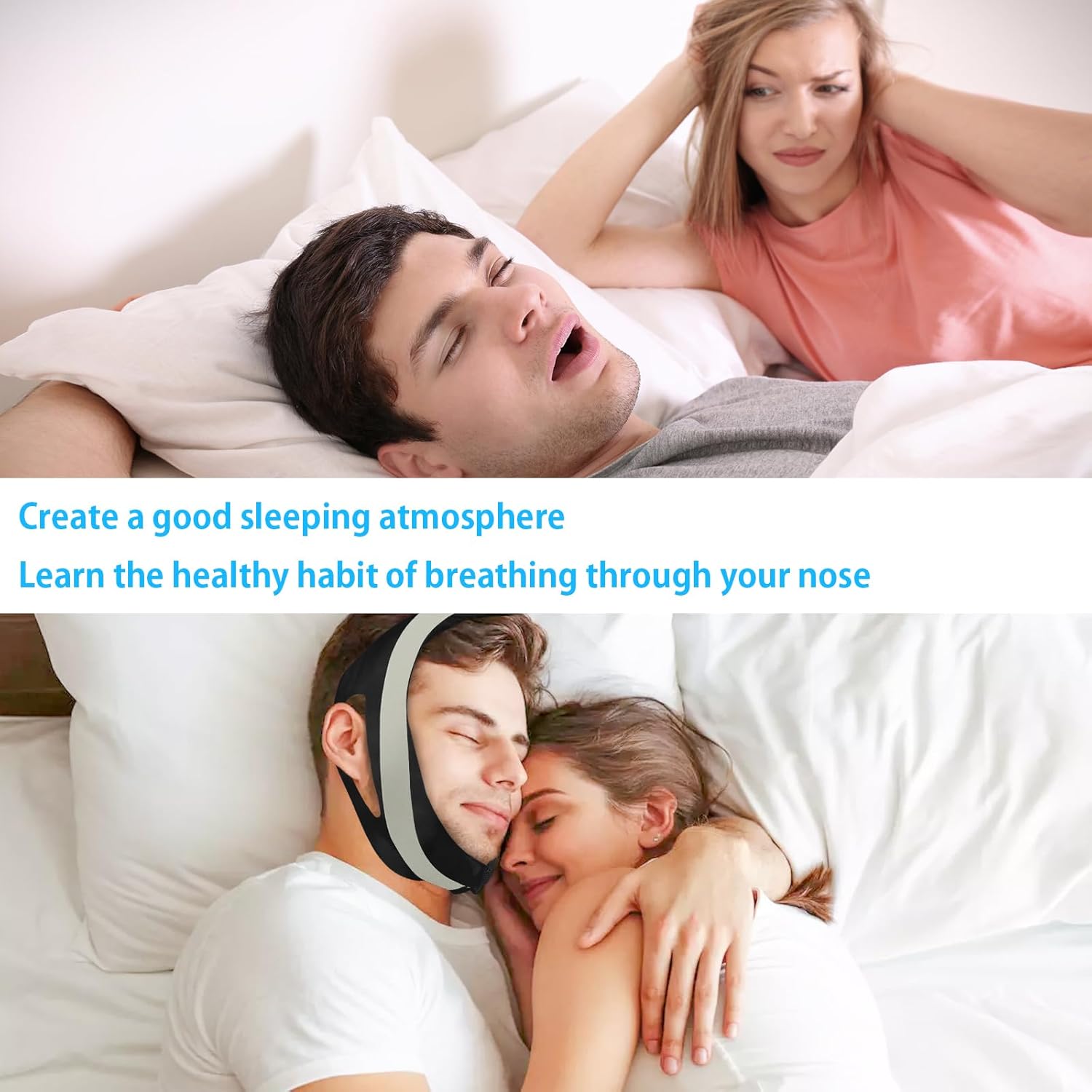 Chin Strap for Sleeping,Anti Snoring Chin Strap for CPAP Users,V-Line Lifting Mask,Adjustable and Breathable Chin Strap-Keep Mouth Closed for Effectively Reduce Snoring - Image 5