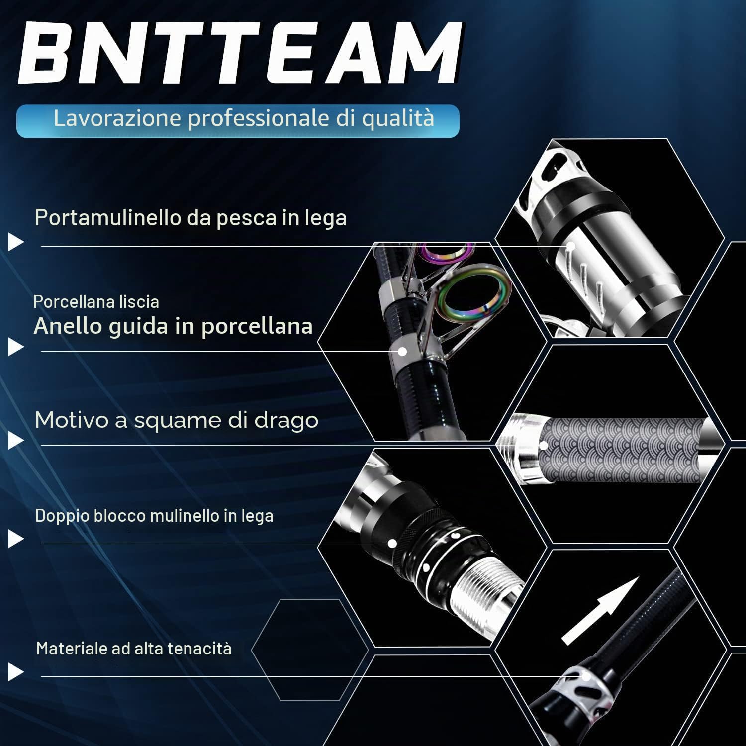 Set Combinato Canna Da Pesca Telescopica Mulinello Da Spinning 100% Carbonio Con Borsa Esche Per Mare Acqua Dolce Stagno Fiume